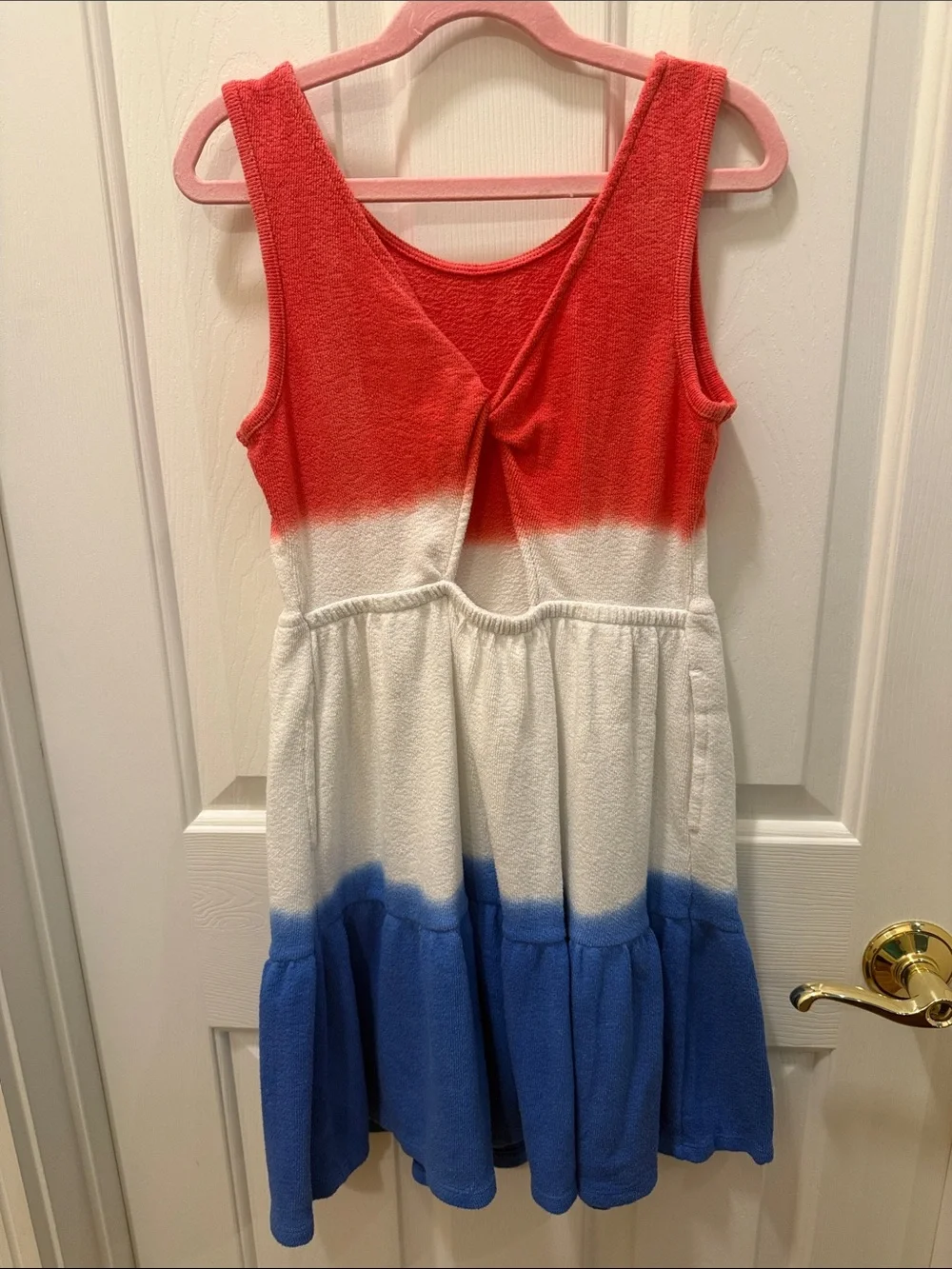 Cat & Jack Red, White and Blue Tiered Tank Dress